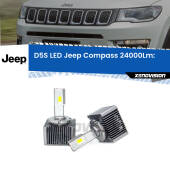 0 Anabbaglianti LED D5S 24,000Lumen per Jeep Compass (II) LMP D5S: Kit trasformazione LED da lampade Xenon 24.000Lm