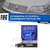 0 Anabbaglianti LED H1 22,000Lm per Fiat Punto 188 1999 - 2002 H1: Kit LED BrightStar 22000Lm