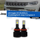 0 Anabbaglianti LED H11 29,000Lm per Jeep Compass II 2017 in poi H11: Kit LED Eagle 29.000Lumen