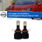 0 Anabbaglianti LED H11 29,000Lm per Nissan Micra V K14 2016 in poi H11: Kit LED Eagle 29.000Lumen