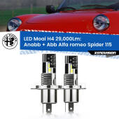 0 Anabbaglianti LED H4 29,000Lm per Alfa romeo Spider 115 1971 - 1993 H4: Kit LED Moai 29.000Lumen