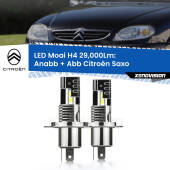 0 Anabbaglianti LED H4 29,000Lm per Citroën Saxo 1996 - 2004 H4: Kit LED Moai 29.000Lumen