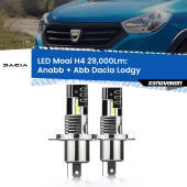 0 Anabbaglianti LED H4 29,000Lm per Dacia Lodgy 2012 in poi H4: Kit LED Moai 29.000Lumen