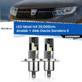 0 Anabbaglianti LED H4 29,000Lm per Dacia Sandero II a parabola singola H4: Kit LED Moai 29.000Lumen
