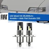 0 Anabbaglianti LED H4 29,000Lm per Fiat Ducato 230 1994 - 2002 H4: Kit LED Moai 29.000Lumen