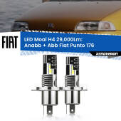 0 Anabbaglianti LED H4 29,000Lm per Fiat Punto 176 a parabola singola H4: Kit LED Moai 29.000Lumen