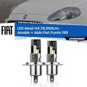 0 Anabbaglianti LED H4 29,000Lm per Fiat Punto 199 2012 - 2018 H4: Kit LED Moai 29.000Lumen