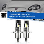 0 Anabbaglianti LED H4 29,000Lm per Fiat Punto Evo  2009 - 2015 H4: Kit LED Moai 29.000Lumen