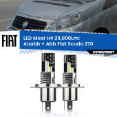 0 Anabbaglianti LED H4 29,000Lm per Fiat Scudo 270 2007 - 2016 H4: Kit LED Moai 29.000Lumen