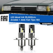 0 Anabbaglianti LED H4 29,000Lm per Fiat Tipo 160 1987 - 1996 H4: Kit LED Moai 29.000Lumen