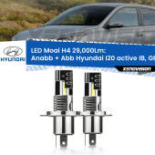 0 Anabbaglianti LED H4 29,000Lm per Hyundai I20 active IB, GB a parabola singola H4: Kit LED Moai 29.000Lumen