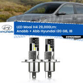 0 Anabbaglianti LED H4 29,000Lm per Hyundai I20 GB, IB a parabola H4: Kit LED Moai 29.000Lumen