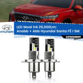 0 Anabbaglianti LED H4 29,000Lm per Hyundai Santa FÉ I SM 2001 - 205 H4: Kit LED Moai 29.000Lumen