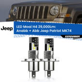 0 Anabbaglianti LED H4 29,000Lm per Jeep Patriot MK74 2007 - 2017 H4: Kit LED Moai 29.000Lumen