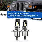 0 Anabbaglianti LED H4 29,000Lm per Jeep Wrangler II TJ 1996 - 2005 H4: Kit LED Moai 29.000Lumen