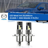 0 Anabbaglianti LED H4 29,000Lm per Mazda 2 DL/DJ 2014 - 2018 H4: Kit LED Moai 29.000Lumen