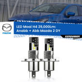 0 Anabbaglianti LED H4 29,000Lm per Mazda 2 DY 2003 - 2007 H4: Kit LED Moai 29.000Lumen