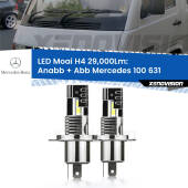 0 Anabbaglianti LED H4 29,000Lm per Mercedes 100 631 1988 - 1996 H4: Kit LED Moai 29.000Lumen