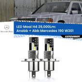 0 Anabbaglianti LED H4 29,000Lm per Mercedes 190 W201 1982 - 1993 H4: Kit LED Moai 29.000Lumen