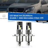 0 Anabbaglianti LED H4 29,000Lm per Mercedes Citan 415 2012 in poi H4: Kit LED Moai 29.000Lumen