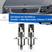 0 Anabbaglianti LED H4 29,000Lm per Mercedes Classe-V 638/2 1996 - 2003 H4: Kit LED Moai 29.000Lumen