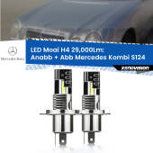 0 Anabbaglianti LED H4 29,000Lm per Mercedes Kombi S124 1985 - 1993 H4: Kit LED Moai 29.000Lumen