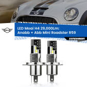 0 Anabbaglianti LED H4 29,000Lm per Mini Roadster R59 2012 - 2015 H4: Kit LED Moai 29.000Lumen
