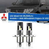0 Anabbaglianti LED H4 29,000Lm per Mitsubishi Pajero III V60 2000 - 2007 H4: Kit LED Moai 29.000Lumen