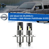 0 Anabbaglianti LED H4 29,000Lm per Nissan Pathfinder III R51 2005 - 2011 H4: Kit LED Moai 29.000Lumen