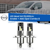 0 Anabbaglianti LED H4 29,000Lm per Opel Combo B  1994 - 2001 H4: Kit LED Moai 29.000Lumen