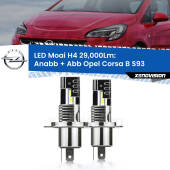 0 Anabbaglianti LED H4 29,000Lm per Opel Corsa B S93 1993 - 2000 H4: Kit LED Moai 29.000Lumen