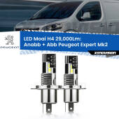 0 Anabbaglianti LED H4 29,000Lm per Peugeot Expert Mk2 2007 - 2015 H4: Kit LED Moai 29.000Lumen
