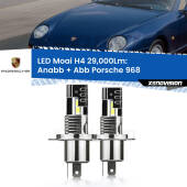0 Anabbaglianti LED H4 29,000Lm per Porsche 968  1991 - 1995 H4: Kit LED Moai 29.000Lumen