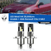0 Anabbaglianti LED H4 29,000Lm per Renault Clio II Mk2 a parabola singola H4: Kit LED Moai 29.000Lumen