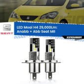 0 Anabbaglianti LED H4 29,000Lm per Seat MII 2011 - 2021 H4: Kit LED Moai 29.000Lumen