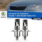 0 Anabbaglianti LED H4 29,000Lm per Skoda Fabia II 5J fari a parabola H4: Kit LED Moai 29.000Lumen
