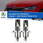 0 Anabbaglianti LED H4 29,000Lm per Skoda Fabia III NJ a parabola singola H4: Kit LED Moai 29.000Lumen