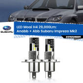 0 Anabbaglianti LED H4 29,000Lm per Subaru Impreza Mk2 a parabola singola H4: Kit LED Moai 29.000Lumen