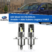 0 Anabbaglianti LED H4 29,000Lm per Subaru Legacy II Mk2 1994 - 1999 H4: Kit LED Moai 29.000Lumen