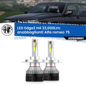 0 Anabbaglianti LED H4 32,000Lm per Alfa romeo 75  1985 - 1992 Kit LED Edge - H4 - Professionale 32.000 Lumen