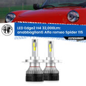 0 Anabbaglianti LED H4 32,000Lm per Alfa romeo Spider 115 1971 - 1993 Kit LED Edge - H4 - Professionale 32.000 Lumen