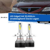 0 Anabbaglianti LED H4 32,000Lm per Dacia Logan 2004 - 2011 Kit LED Edge - H4 - Professionale 32.000 Lumen