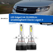 0 Anabbaglianti LED H4 32,000Lm per Dacia Logan II a parabola singola Kit LED Edge - H4 - Professionale 32.000 Lumen