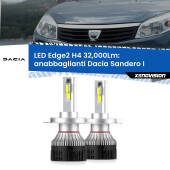 0 Anabbaglianti LED H4 32,000Lm per Dacia Sandero I 2008 - 2012 Kit LED Edge - H4 - Professionale 32.000 Lumen