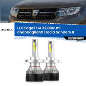 0 Anabbaglianti LED H4 32,000Lm per Dacia Sandero II  a parabola singola Kit LED Edge - H4 - Professionale 32.000 Lumen