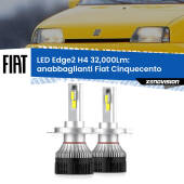 0 Anabbaglianti LED H4 32,000Lm per Fiat Cinquecento 1991 - 1999 Kit LED Edge - H4 - Professionale 32.000 Lumen