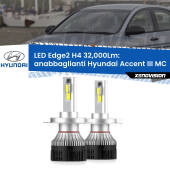 0 Anabbaglianti LED H4 32,000Lm per Hyundai Accent III MC 2005 - 2010 Kit LED Edge - H4 - Professionale 32.000 Lumen