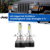 0 Anabbaglianti LED H4 32,000Lm per Jeep Wrangler II TJ 1996 - 2005 Kit LED Edge - H4 - Professionale 32.000 Lumen