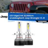 0 Anabbaglianti LED H4 32,000Lm per Jeep Wrangler III JK 2006 - 2016 Kit LED Edge - H4 - Professionale 32.000 Lumen