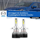 0 Anabbaglianti LED H4 32,000Lm per Mazda 2 DL/DJ 2014 - 2018 Kit LED Edge - H4 - Professionale 32.000 Lumen